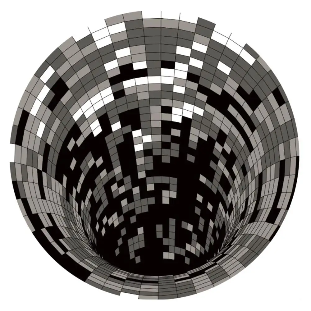 | Multi Velikosti Črna Bela Spirala Preprogo 3D Krog Preprogo Preproge Za Spalnice, Dnevna Soba Doma Dekor Jedilnico Pad